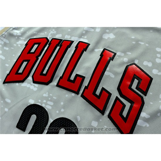 Maglia Luci Della Citta Chicago Bulls Michael Jordan #23 Grigio